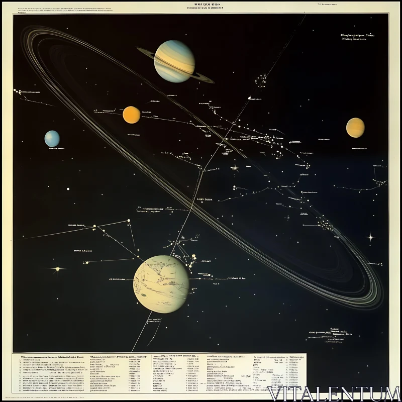 Antique Solar System Chart