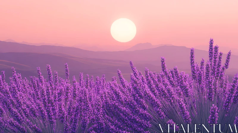 Tranquil Lavender Landscape
