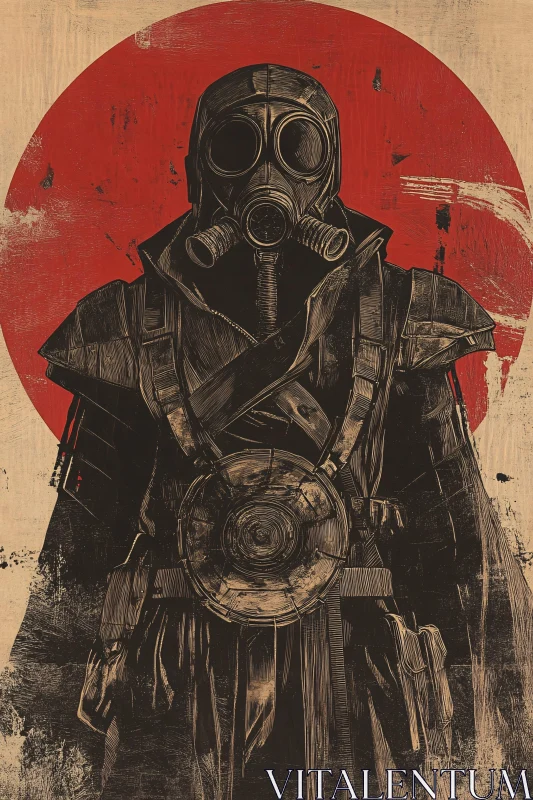 Post-Apocalyptic Gas Mask Character Art
