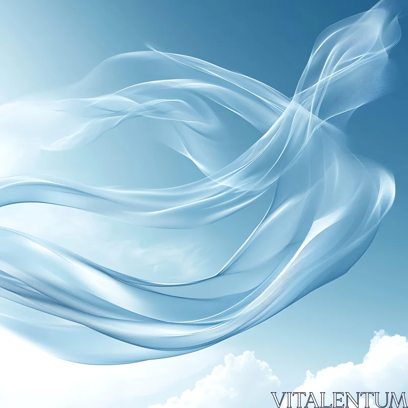 Flowing Sky Abstract with Clouds