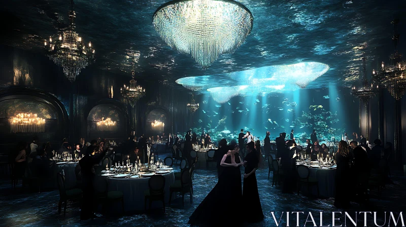 Submerged Elegance: A Ballroom Under the Sea