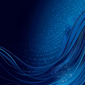 Blue Abstract Lines and Bubbles