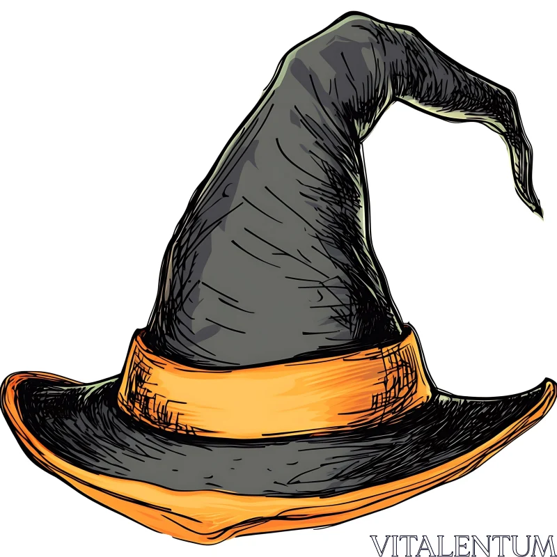 Stylized Wizard Hat Graphic