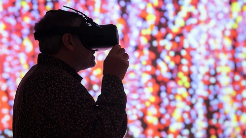 Man in VR Headset: Entering New Realities