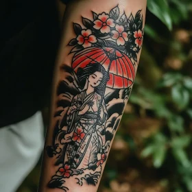 Japanese Geisha Tattoo Art