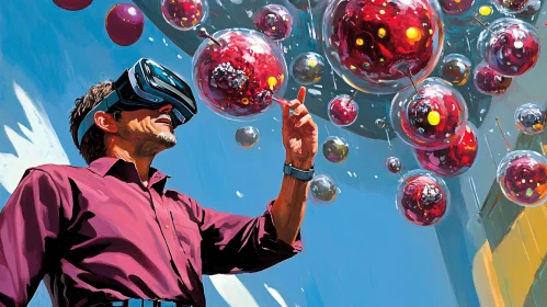 Virtual Reality Experience with Floating Spheres