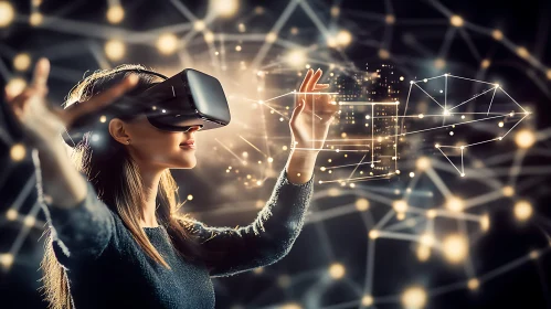 VR Headset Interface Digital Experience