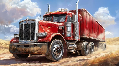 Classic American Truck in Rural Setting