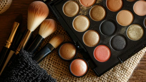 Stunning Makeup Palette with Eyeshadows and Blush