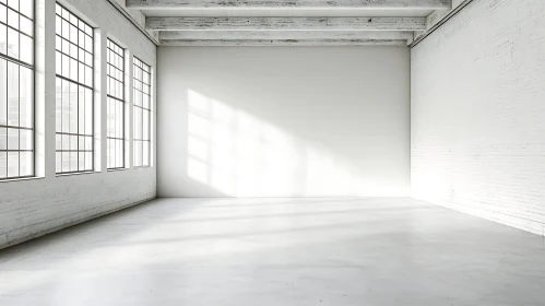 Bright Empty Room with Sunlight