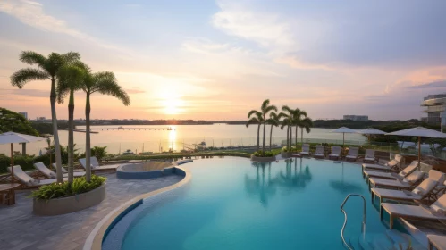 Captivating Water View at Serene Resort | Tranquil Landscape