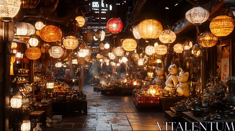 Lantern Lit Market Interior