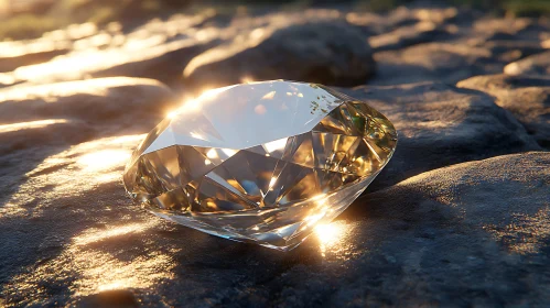 Diamond on Rocks Sunlight