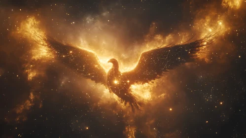 Starlit Phoenix Constellation Artwork