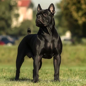 Proud Black Dog Outdoors