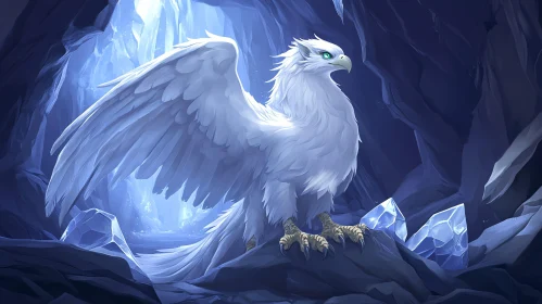 White Griffin in Crystal Cave