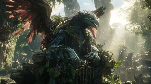 Guardian of the Woods: Griffin Sculpture