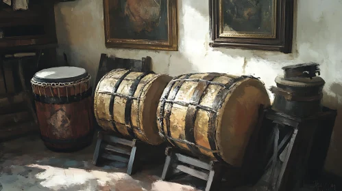 Old Drums in the Studio