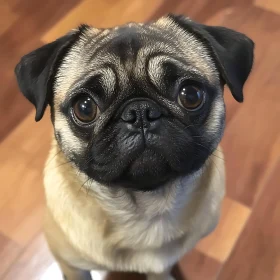 Charming Pug Portrait with Large Eyes
