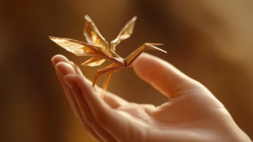 Paper Bird on Palm