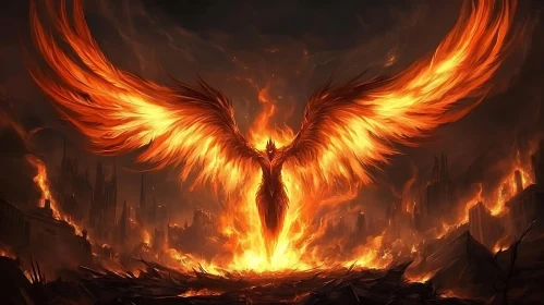 Phoenix: Rebirth from Fire and Destruction