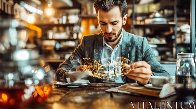 Digital Connection at Coffee Shop