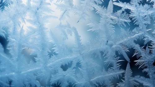Winter Frost on Glass Matte Photo