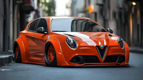 Sporty Modified Car in City