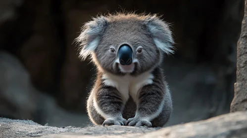 Koala Against Blurred Background