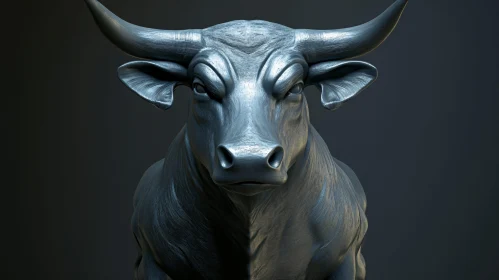 Detailed Metal Bull Artwork