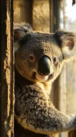 Koala Under Warm Sun