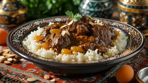 Delicious Rice and Meat Plate | Close-up Food Photography