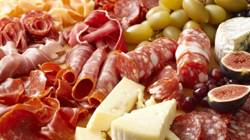 Exquisite Charcuterie Board: Cured Meats, Cheeses, and More
