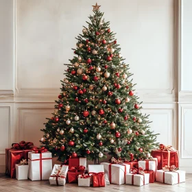 Festive Christmas Tree with Presents