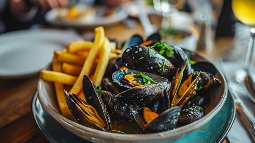 Delicious Mussels and French Fries: A Culinary Delight