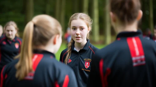 Teenage Girls in Forest - Sportswear Fashion Shot