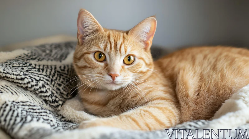 Serene Ginger Cat Resting