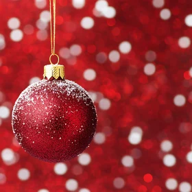 Festive Red Christmas Decoration with Sparkling Lights