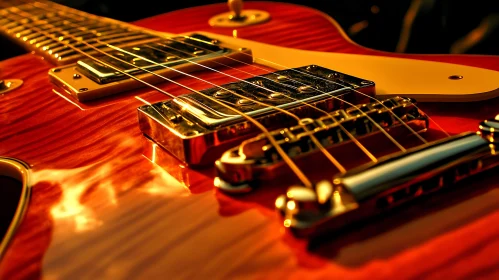 Detailed View of Electric Guitar