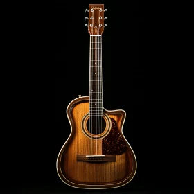 Elegant Wooden Acoustic Guitar