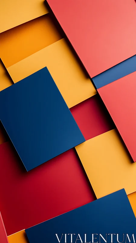 Color blocks collide in a layered dance of bold geometry