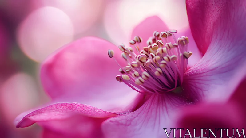 Soft pink blossom macro with dreamy bokeh glow.