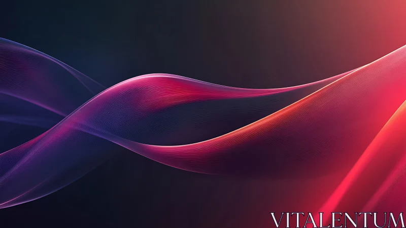 Gradient light ribbons form intersecting sinusoidal wave surfaces