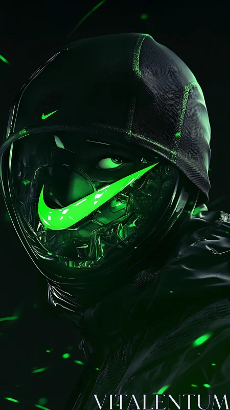 Electric street phantom glows with neon green energy tonight