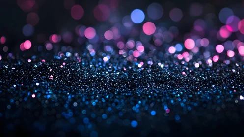 Sparkling Blue and Pink Glitter Abstract Bokeh Background.