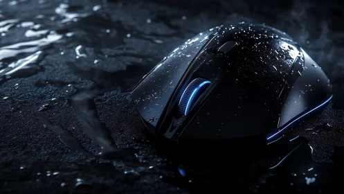 High-Performance Gaming Mouse with Luminous Accents and Water-Resistant Surface