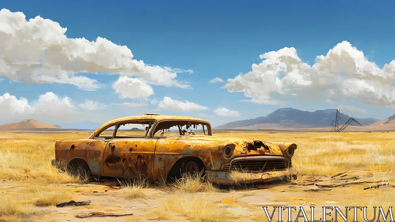 Sunburnt relic coupe dreaming under big desert skies.