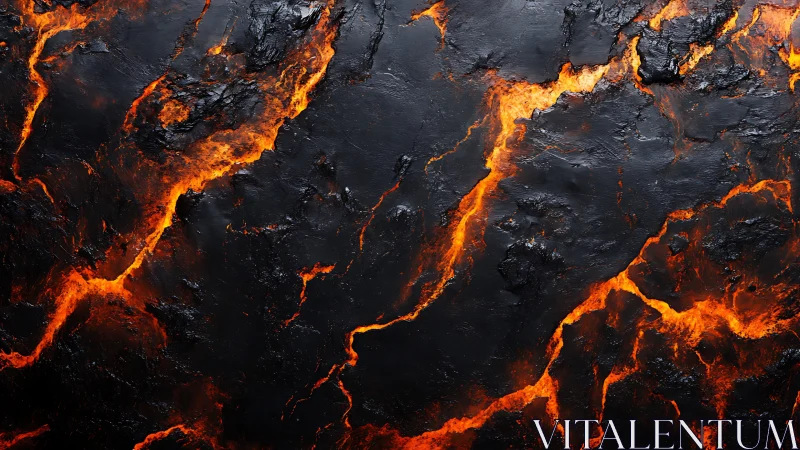 Molten Veins Crack Reality: Lava Flow Abstract Drama.