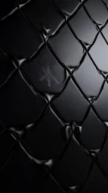 Dark quilted leather surface with glossy folded grid pattern.