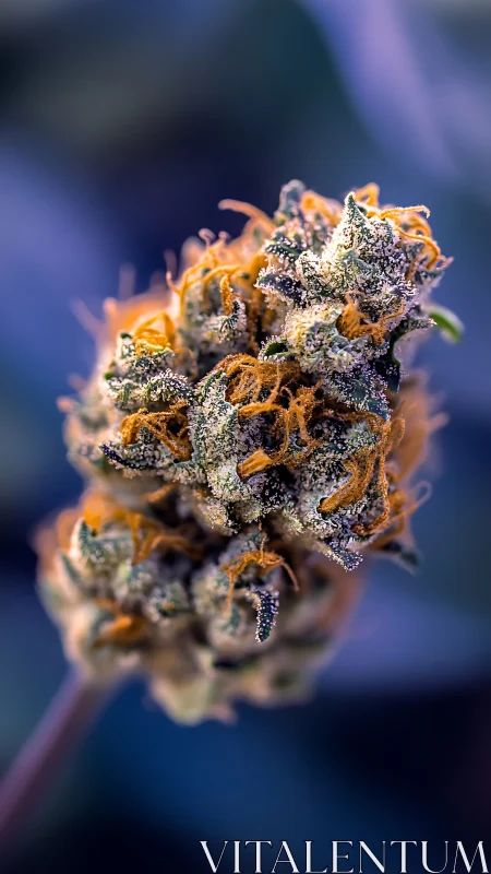 Macro botanical trichome cluster with shallow depth of field.